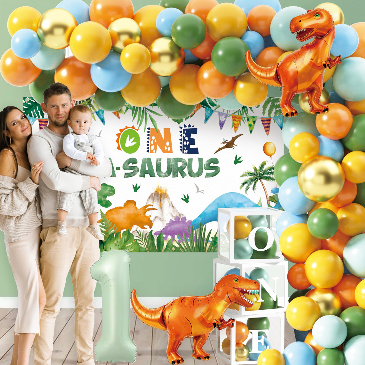 THAWAY dinosaur tablecloth keeps party surfaces tidy and easy.