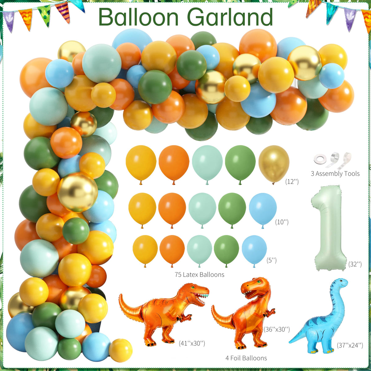 THAWAY foil number 1 balloon highlights the birthday milestone.