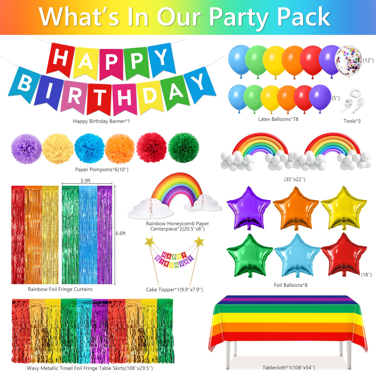 THAWAY happy birthday banner brightens any party backdrop.