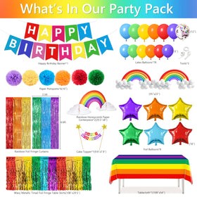THAWAY happy birthday banner brightens any party backdrop.