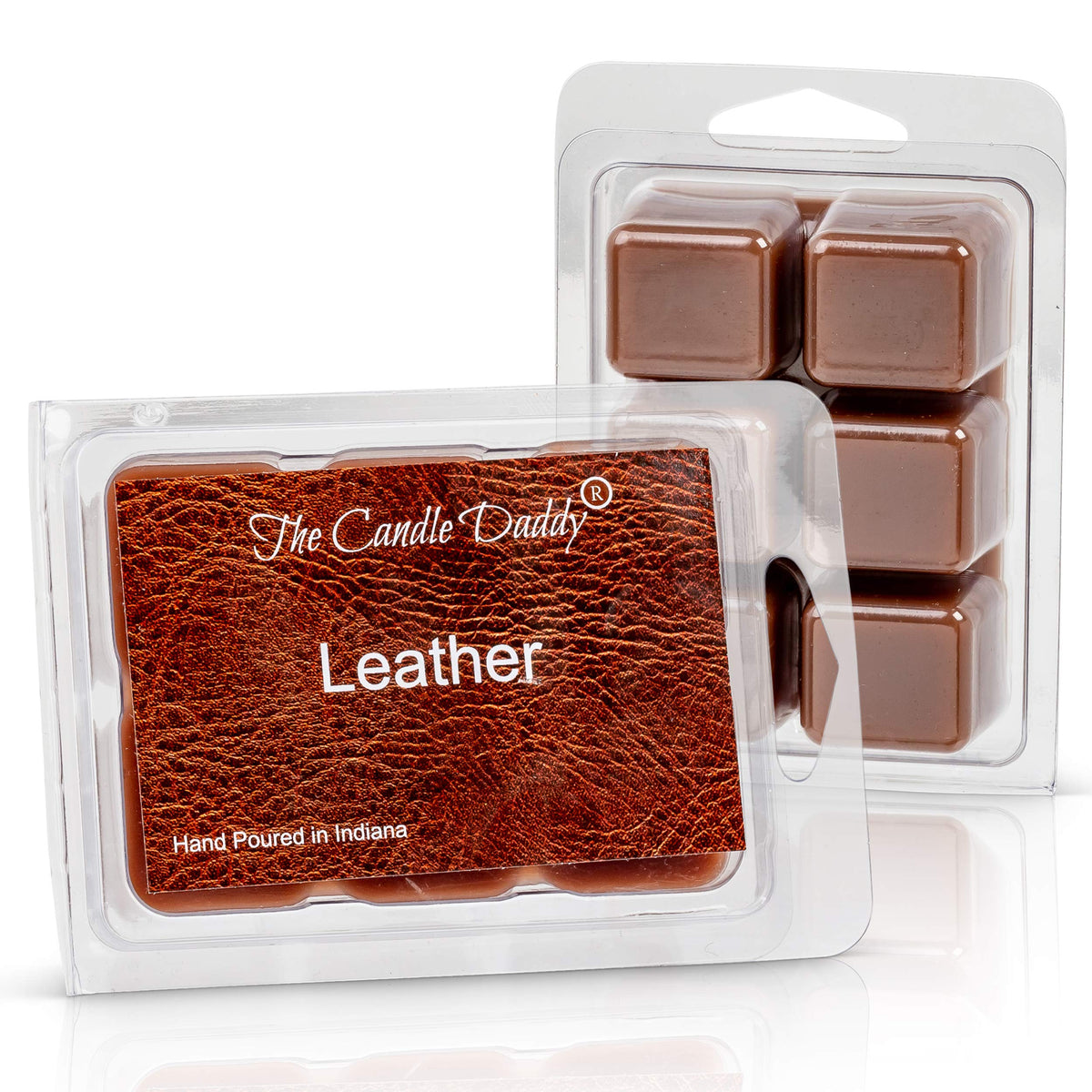 The Candle Daddy Leather melts in a burner, creating a calming aroma for kitchen and living room.