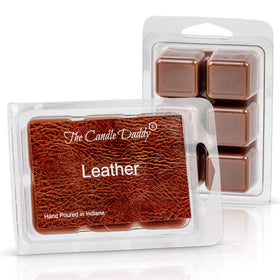 The Candle Daddy Leather melts in a burner, creating a calming aroma for kitchen and living room.
