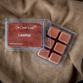 The Candle Daddy Leather wax cubes pack stacked, ideal gift that lasts and delights.