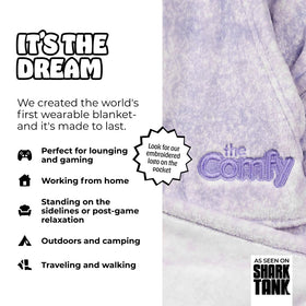 The Comfy Dream giant pocket keeps essentials within reach during movie night.