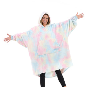 The Comfy Dream hood close-up showing cozy microfiber warmth for movie night.