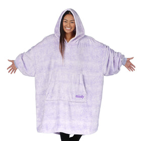 The Comfy Dream hood closeup shows breathable warmth for cozy lounging.