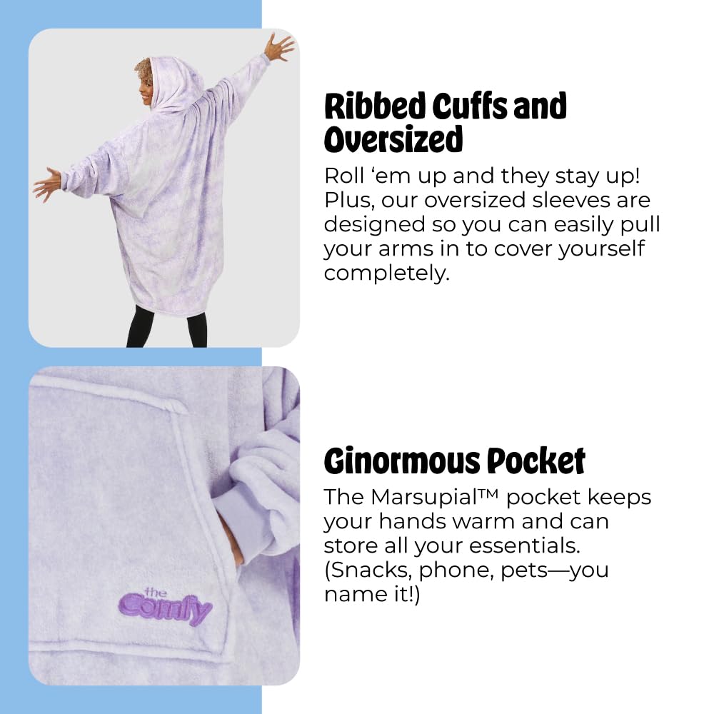 The Comfy Dream oversized design drapes comfortably for lounging on the couch.