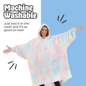 The Comfy Dream worn on a couch during a relaxed movie night.
