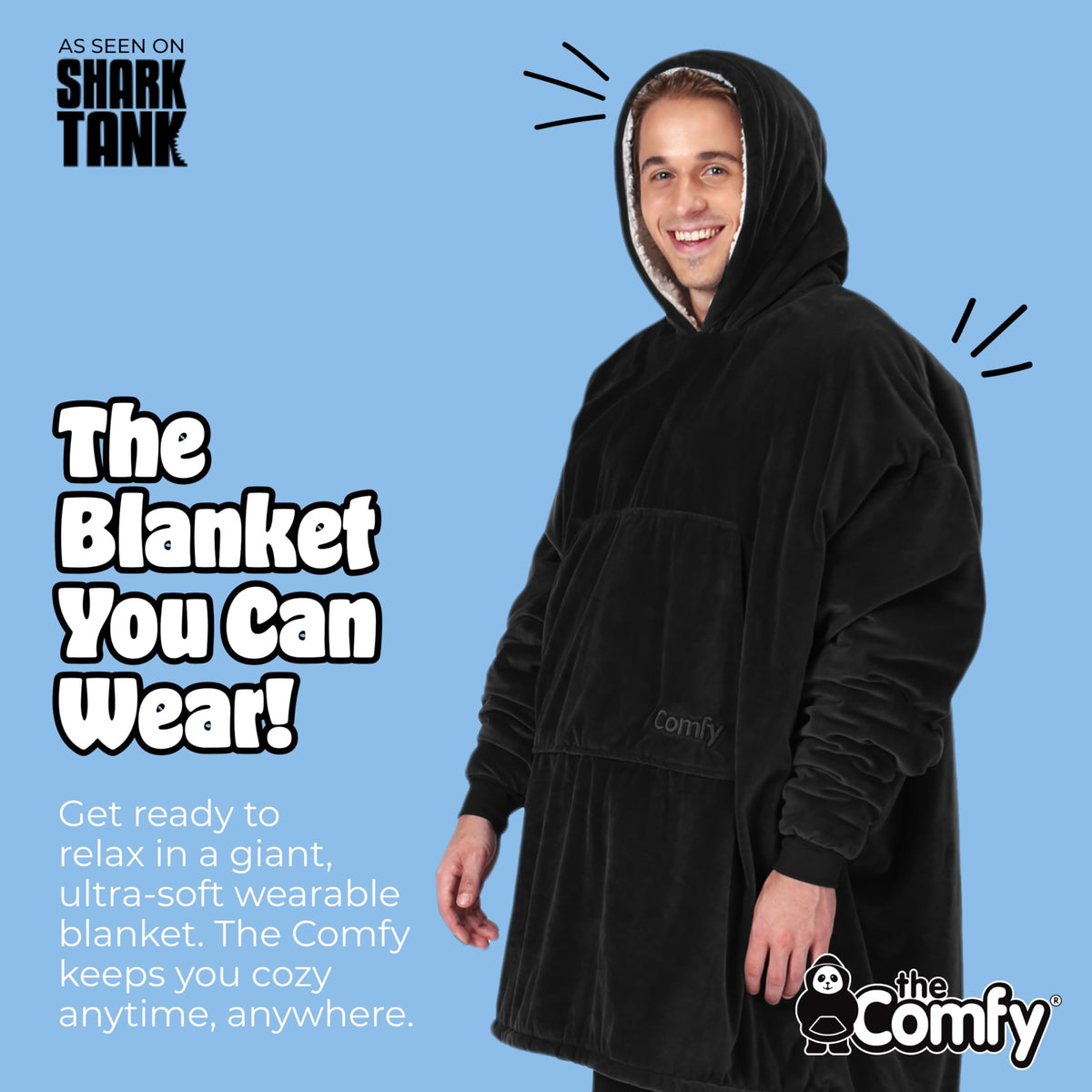 The Comfy Original CloudSherpa lining close-up, highlighting plush warmth.