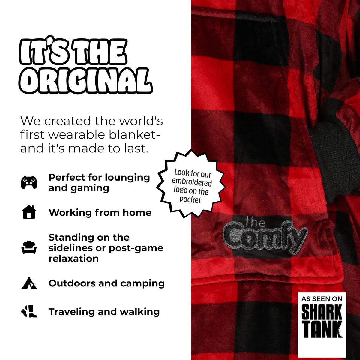 The Comfy Original cloud-sherpa lining for plush comfort