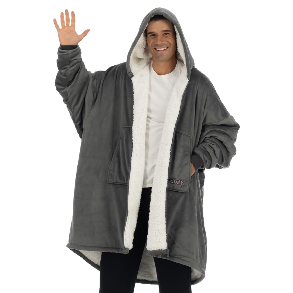 The Comfy Original Full Zip hoodie with warm hood for cozy evenings.