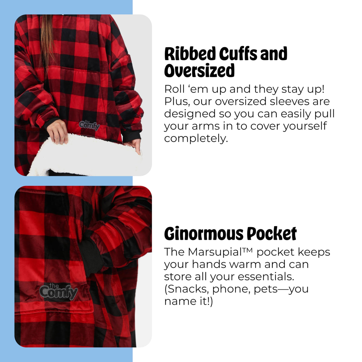The Comfy Original giant pocket to stash essentials
