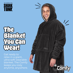 The Comfy Original giant pocket keeps essentials close during relaxation.