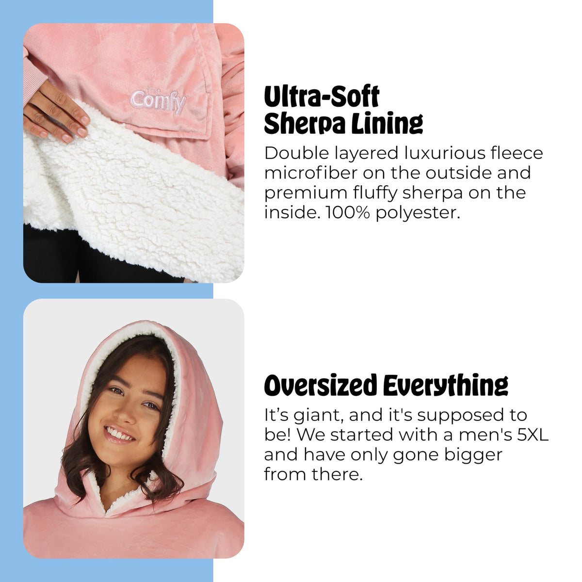 The COMFY Original giant pocket keeps essentials close while lounging