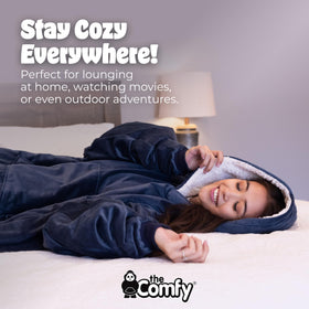 The Comfy Original ribbed cuffs keep sleeves in place while you move.