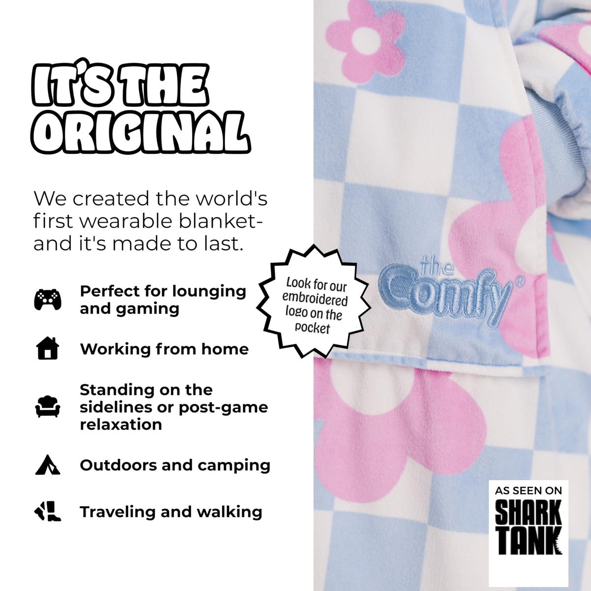 The Comfy Original velveluxe exterior close-up highlighting warm insulation.