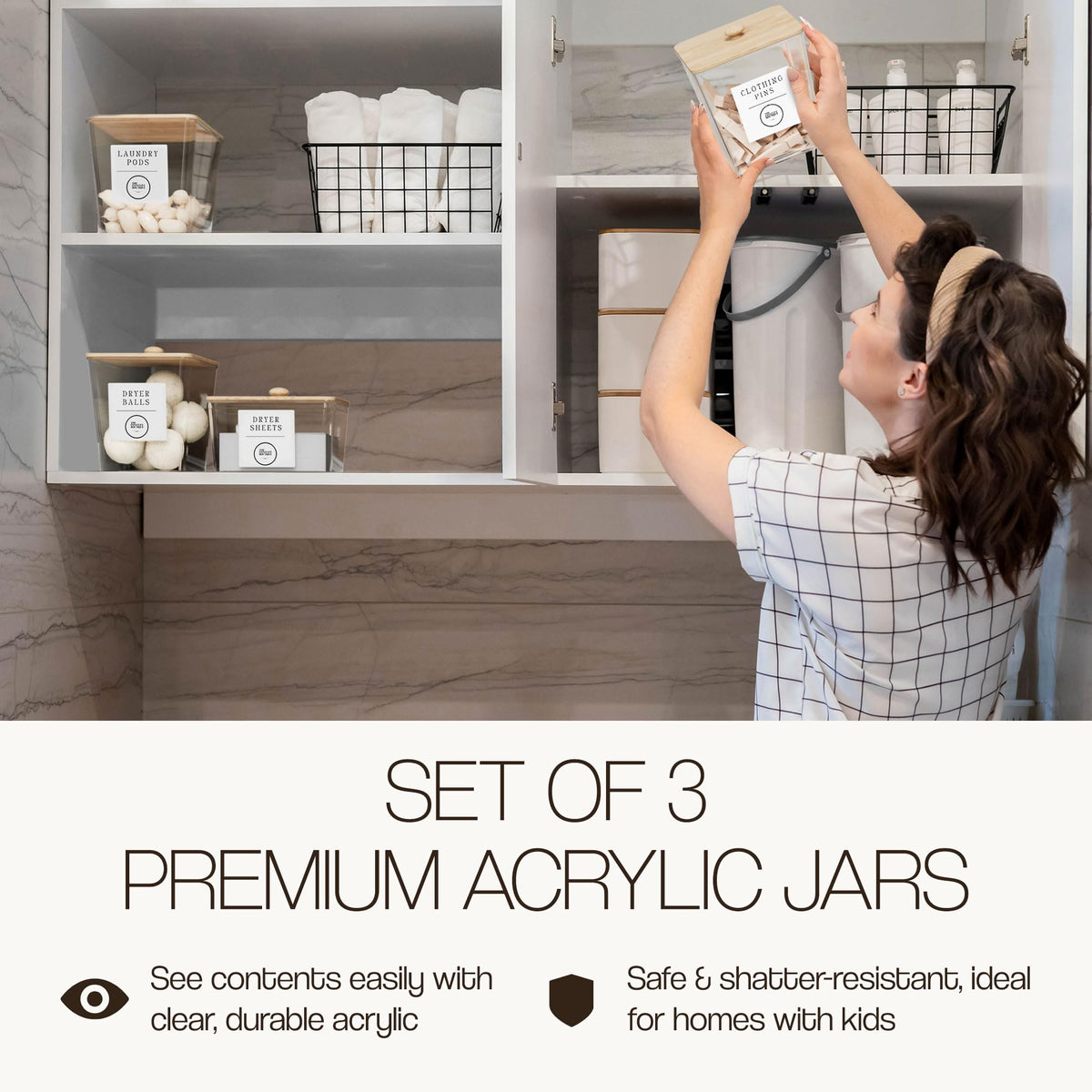 The Concept Boutique Paris detergent powder jar keeps contents visible and accessible.