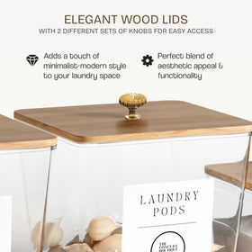 The Concept Boutique Paris dual-knob lids offer gold and wood accents.