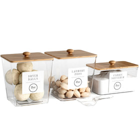 The Concept Boutique Paris durable acrylic jars are lightweight and easy to clean.