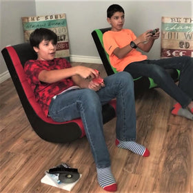 The Crew Furniture Classic Video Rocker wood frame detail for sturdy support