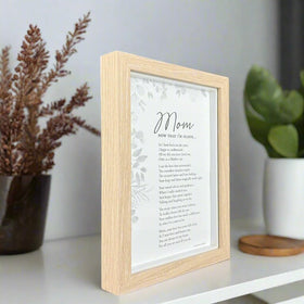 The Grandparent Gift Co. 5x7 size fits small shelves or desks.