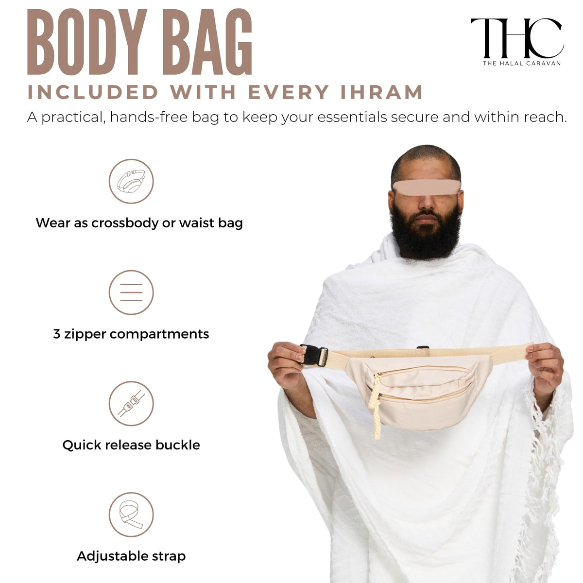 The Halal Caravan easy-to-pack ihram simplifies travel planning