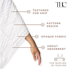 The Halal Caravan men's ihram size 110x210 cm provides generous coverage