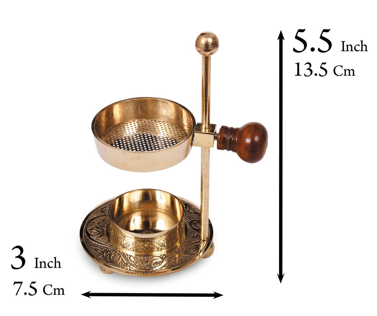 THE JERUSALEM GIFT SHOP brass adjustable incense burner for flexible setups