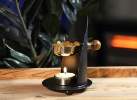 The Jerusalem Gift Shop incense burner brass close-up showing durable materials and refined finish.
