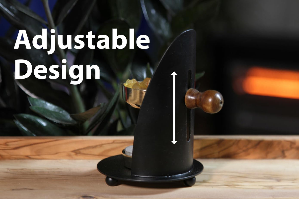 The Jerusalem Gift Shop incense burner creates spa-like ambiance in study or bedroom.