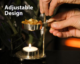THE JERUSALEM GIFT SHOP resin incense burner for charcoal heating with brass durability