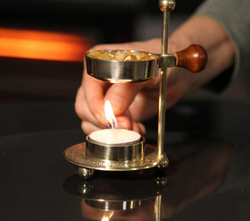 THE JERUSALEM GIFT SHOP resin incense burner with copal for spiritual atmosphere