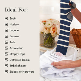 Gusset design on The Laundress bag adds capacity and protection