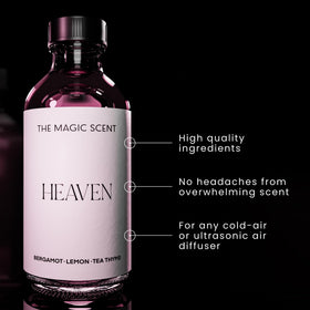 The Magic Scent Heaven Diffuser Oil pour action for easy diffusion.