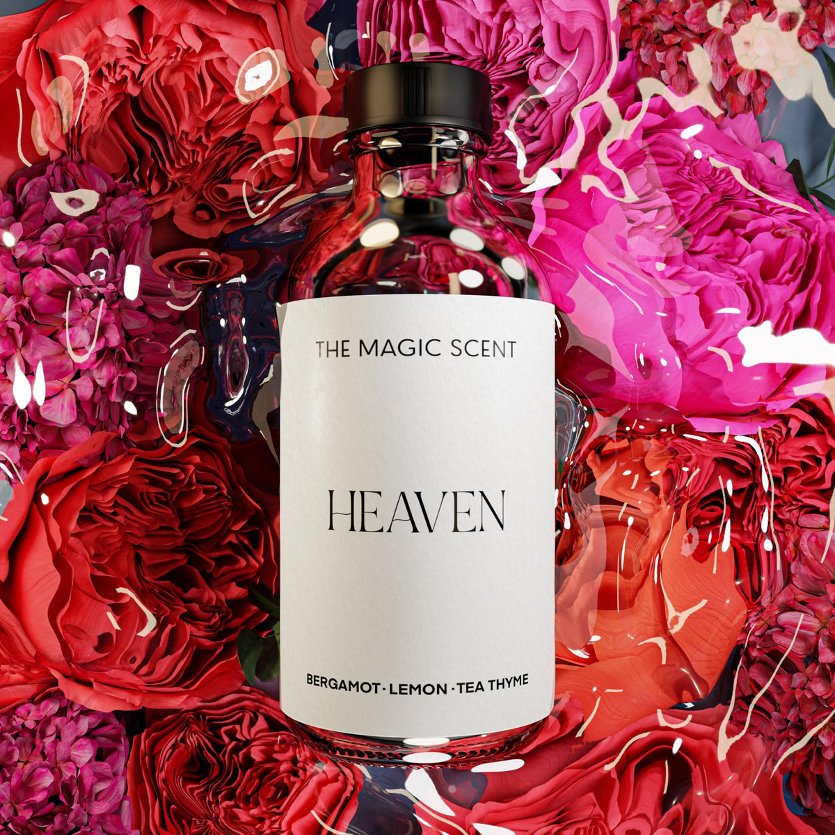 The Magic Scent Heaven Diffuser Oil safety seal and vegan claim.