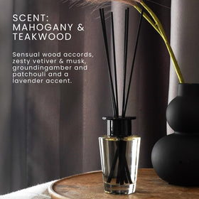 Glass holder and reeds create a premium home decor look