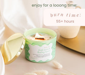The Mindful Collective candle glow captured during a 55-hour burn ritual.
