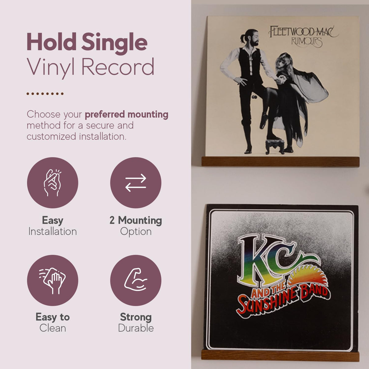 The Retro Apothecary pinewood wall mount highlights your LP collection with warmth.