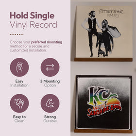 The Retro Apothecary pinewood wall mount highlights your LP collection with warmth.