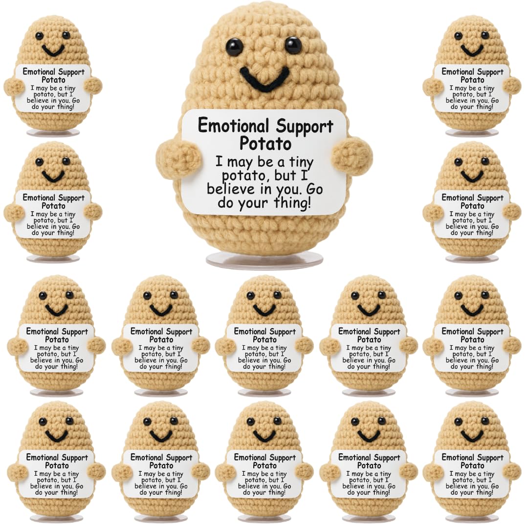 The Trend Collection 15-pack emotional support potato plush on desk display