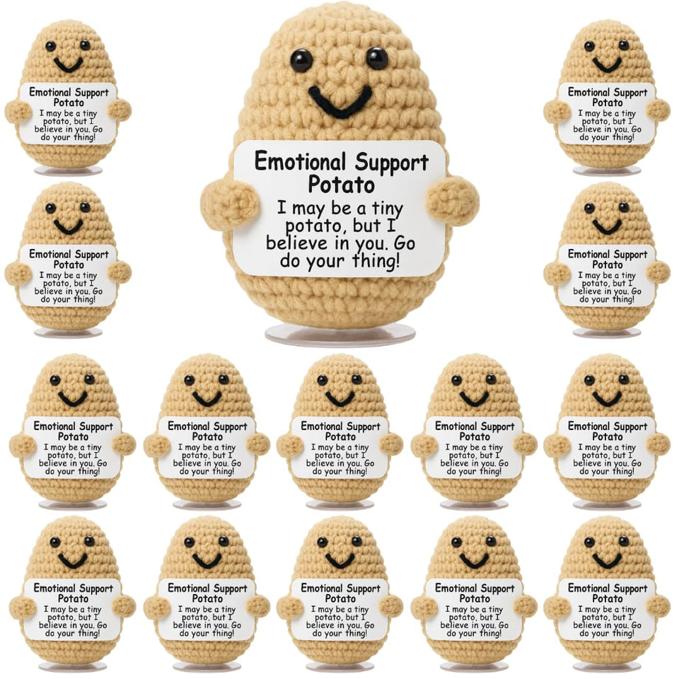 The Trend Collection 15-pack emotional support potato plush on desk display