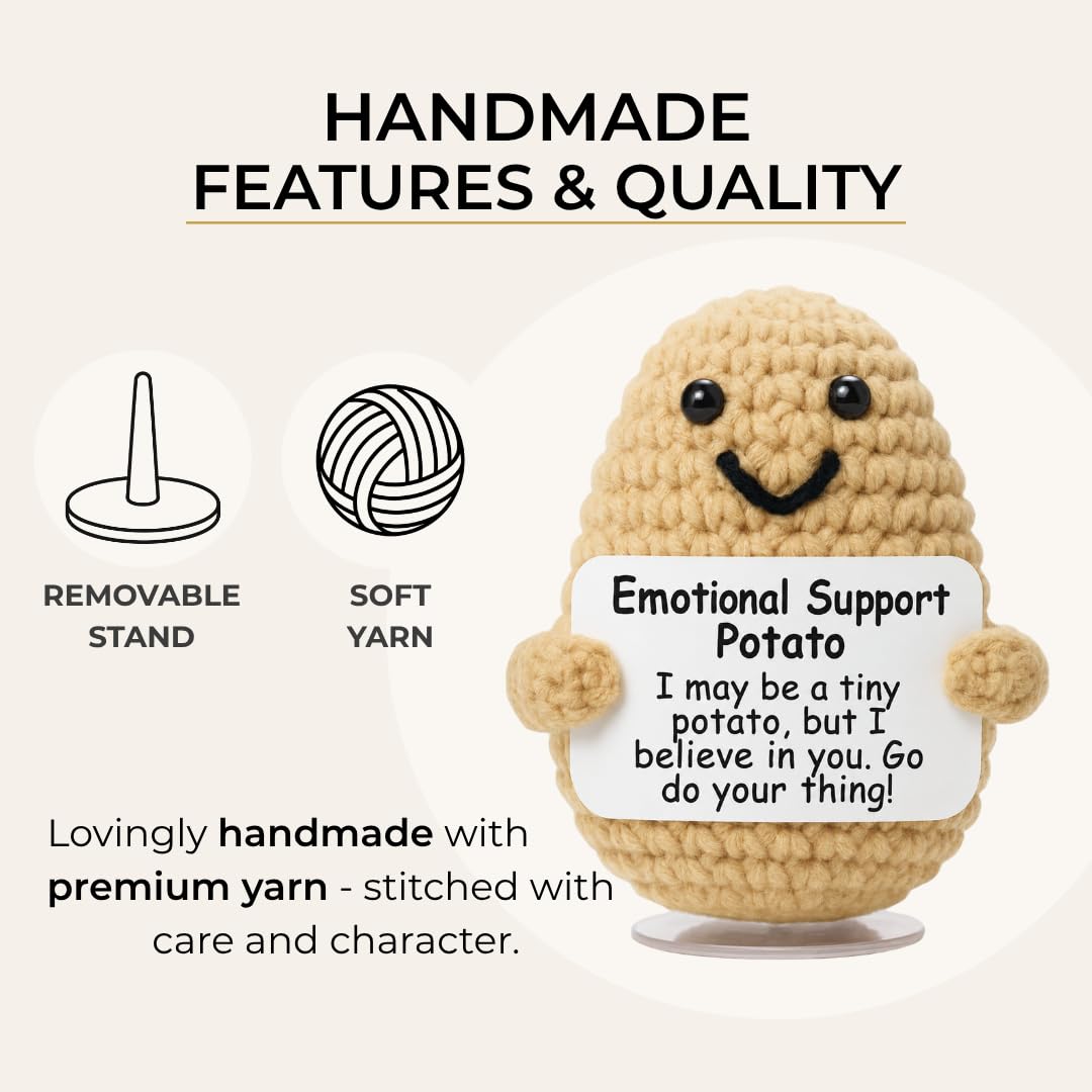 The Trend Collection hand-crocheted potato plush offers cozy tactile comfort