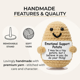 The Trend Collection hand-crocheted potato plush offers cozy tactile comfort