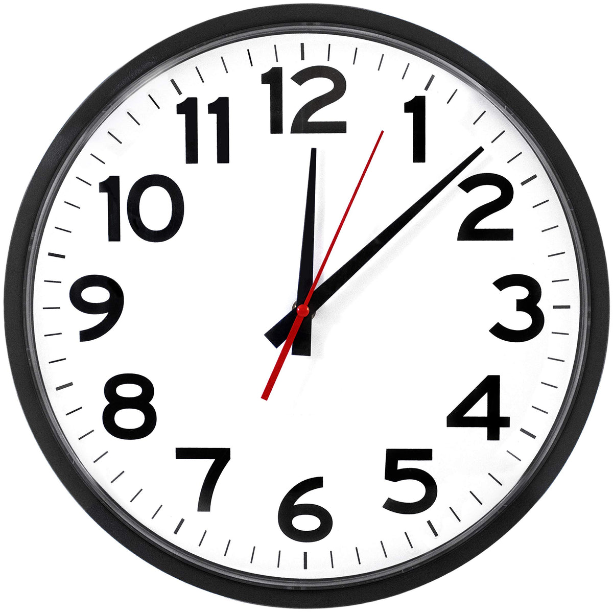 The Ultimate Wall Clock 14-inch face with bold numerals for easy readability.