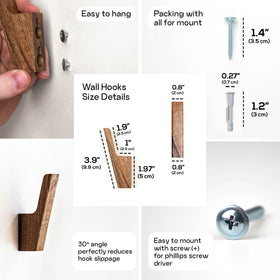 TheHrdwoodCom hooks in a mudroom setting ready for everyday gear