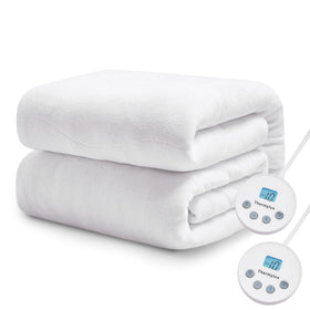 Thermylux queen electric mattress pad with dual-control for personalized warmth