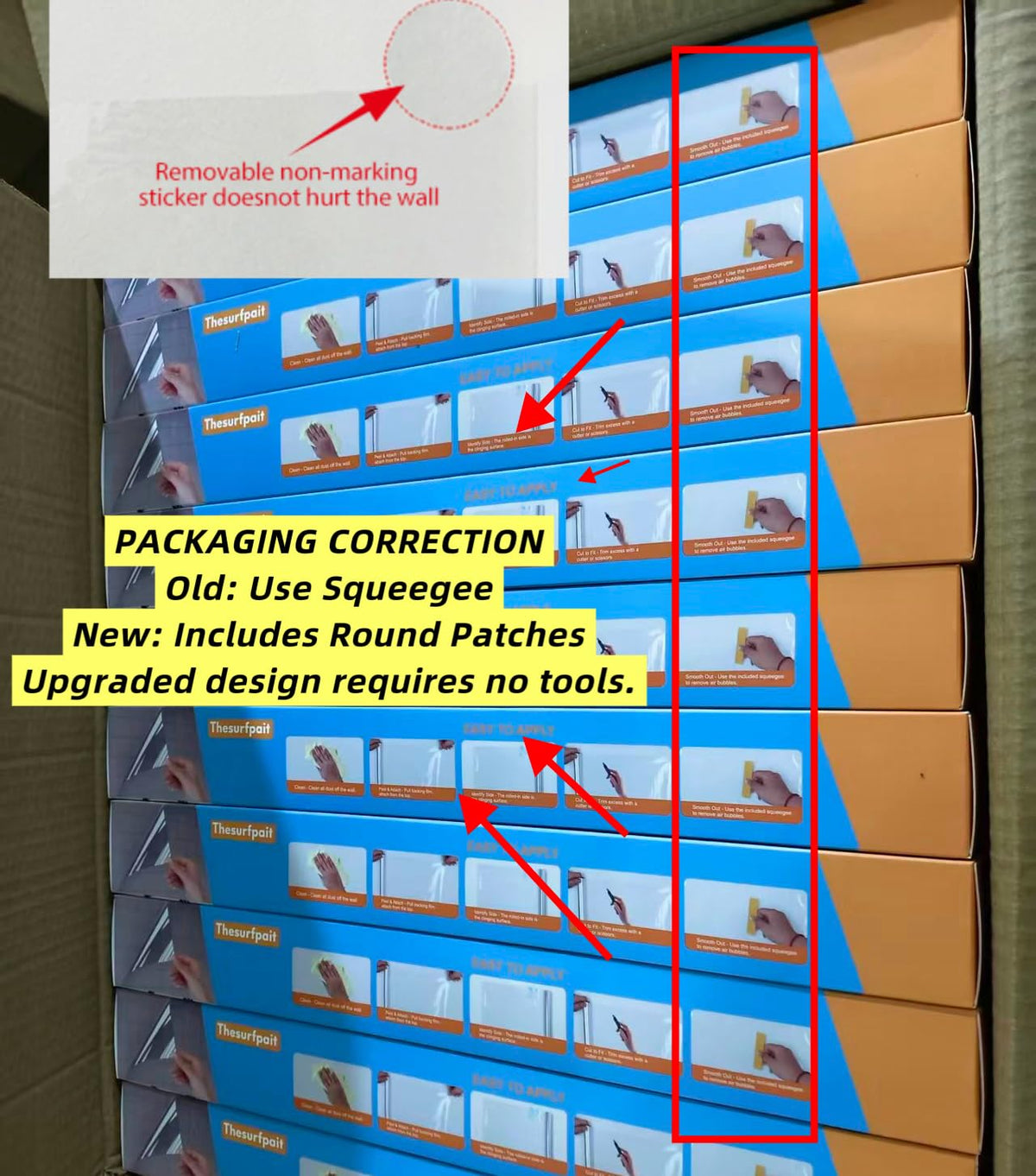 Thesurfpait installation kit – includes pre-cut patches for secure fit