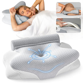 ThetaDream 3-in-1 pillow showcases butterfly shape for neck and head support.