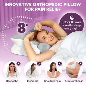ThetaDream pillow with detachable roll enables knee support and side hugging.