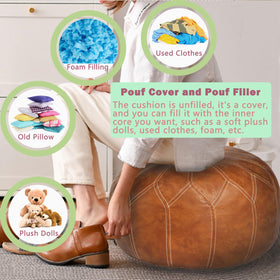 Thgonwid round ethnic cushion enhances brown decor in any room.
